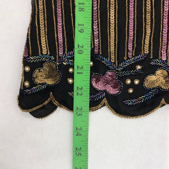 Vintage Justine Todd Beaded Scallop Edge Top Sz M - Picture 6 of 8